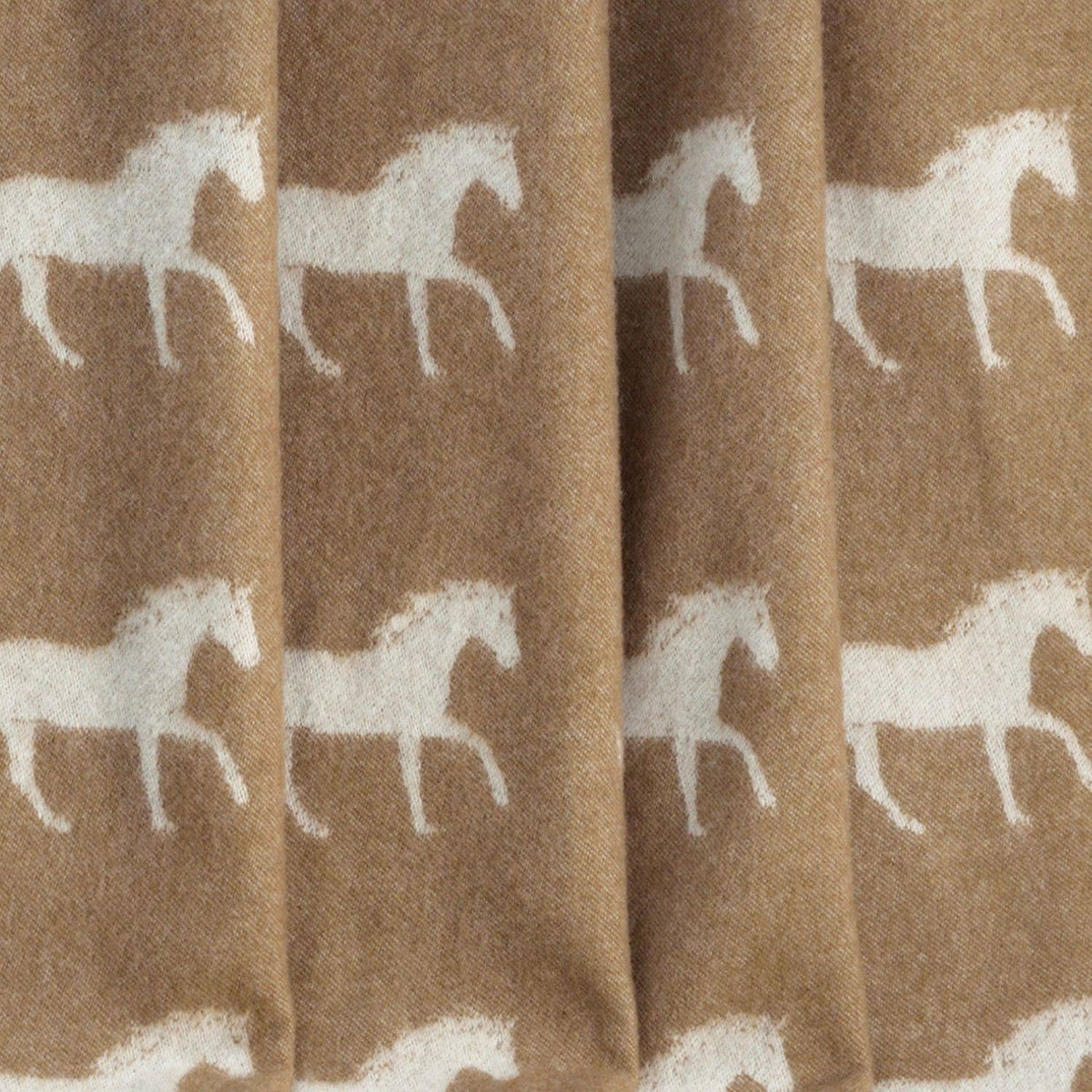 Double-sided Horse Wool Throw - Brown
