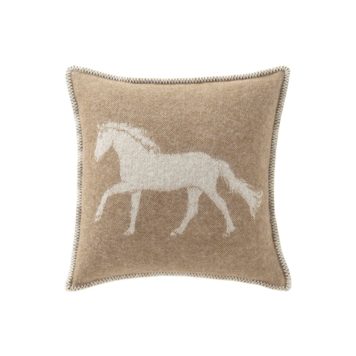 Double-sided Wool Cushion - Brown