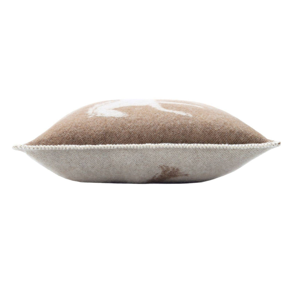 Double-sided Wool Cushion - Brown