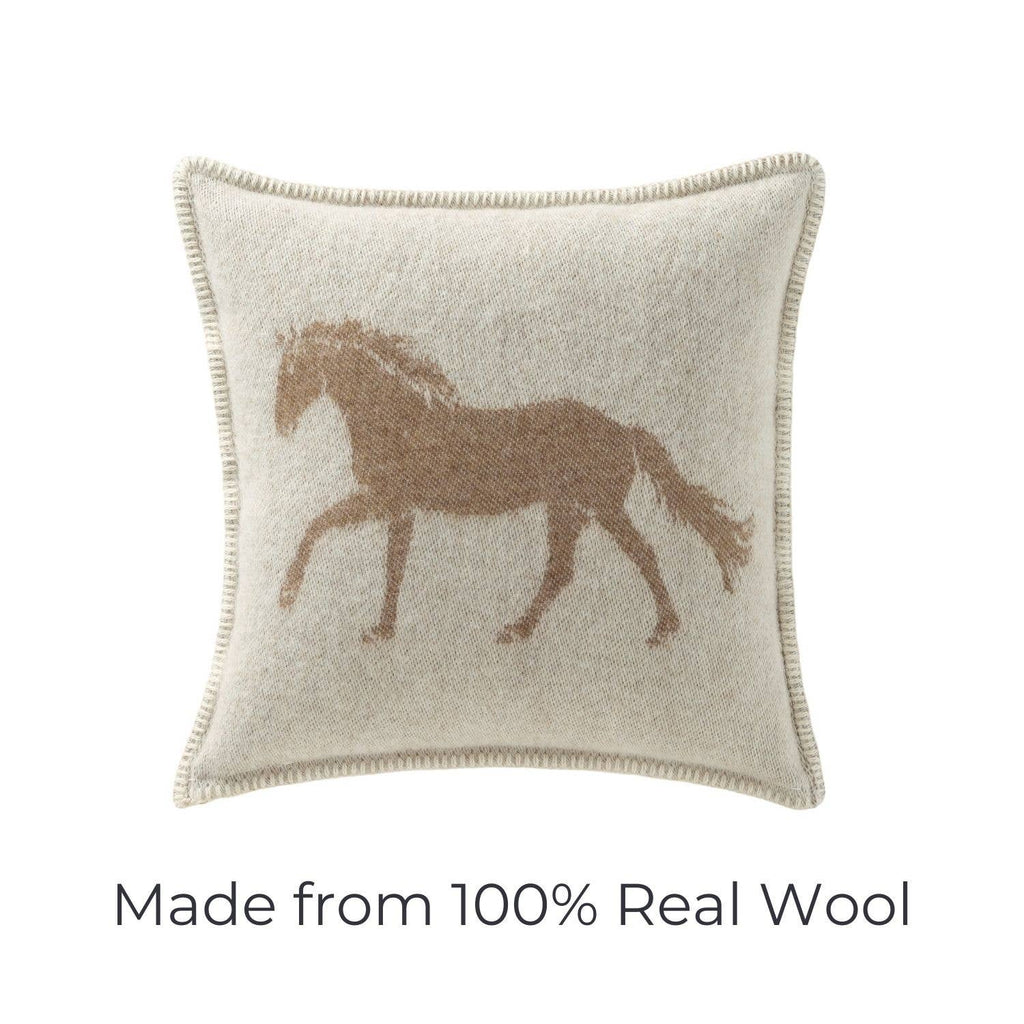Double-sided Wool Cushion - Brown