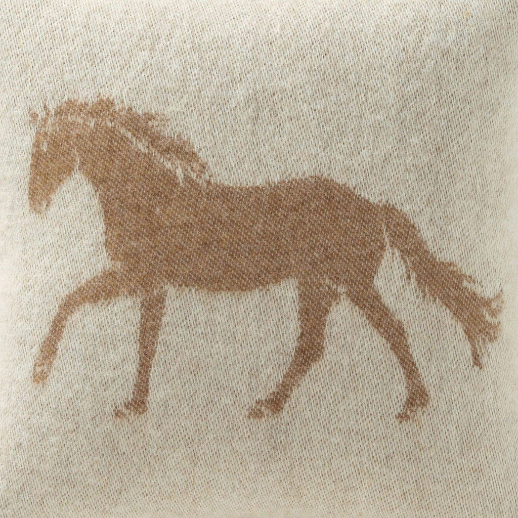 Double-sided Wool Cushion - Brown