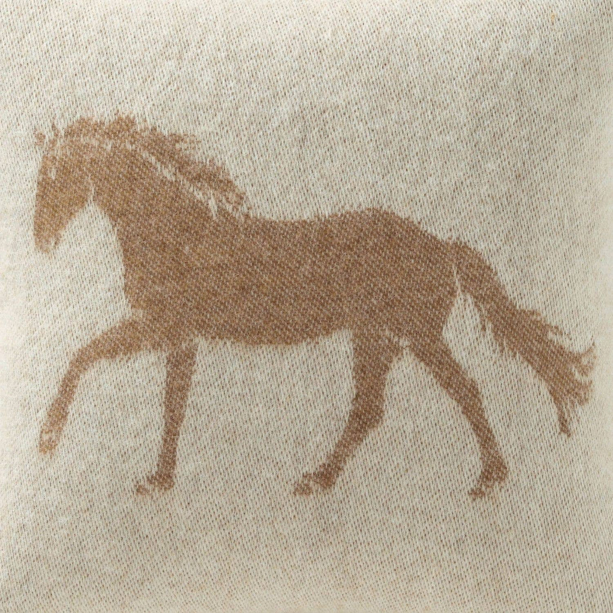 Double-sided Wool Cushion - Brown