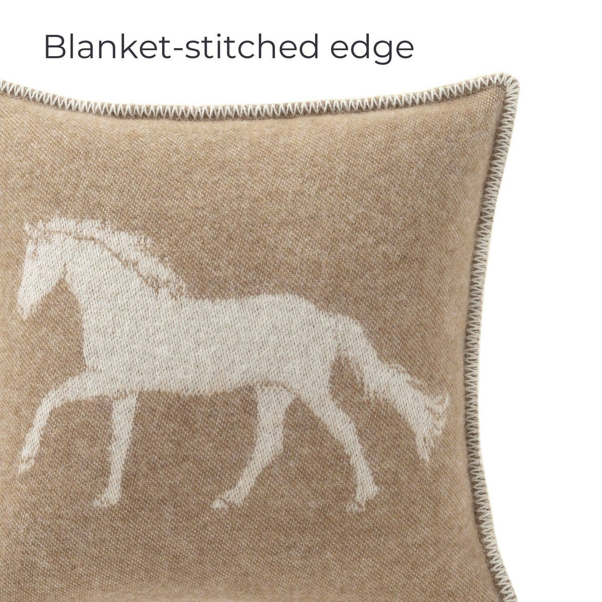 Double-sided Wool Cushion - Brown