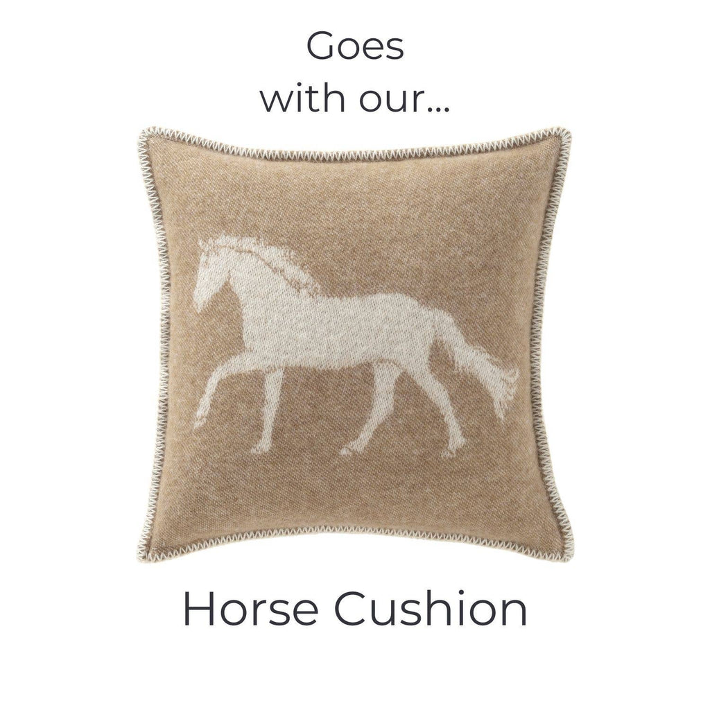 Double-sided Horse Wool Throw - Brown