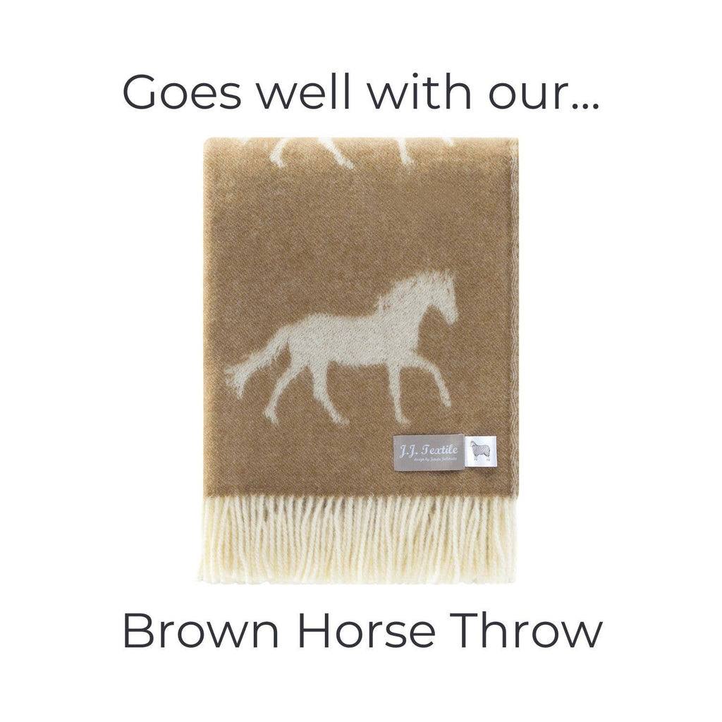 Double-sided Wool Cushion - Brown